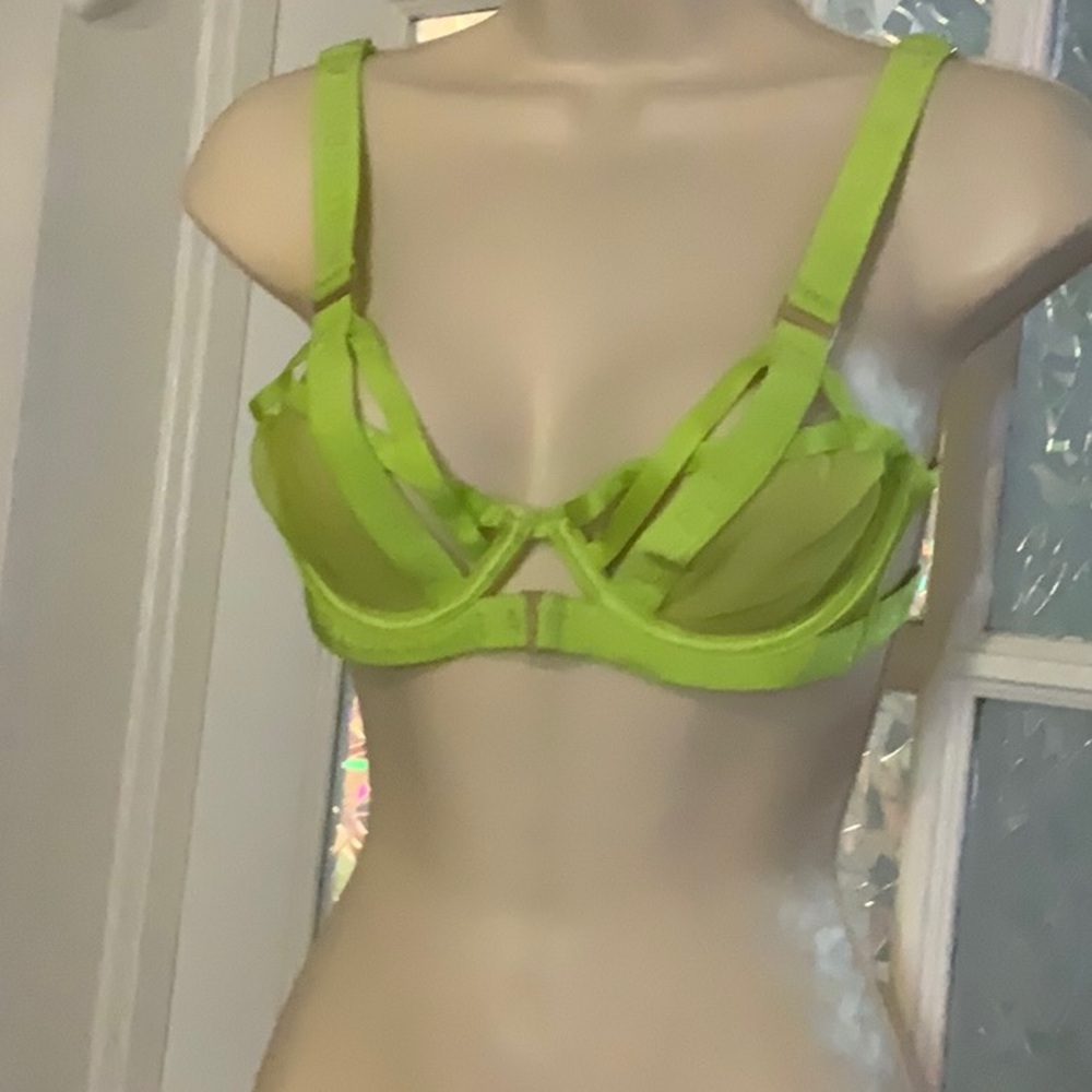 Bluebella Neon Lime Strappy Underwire Bra